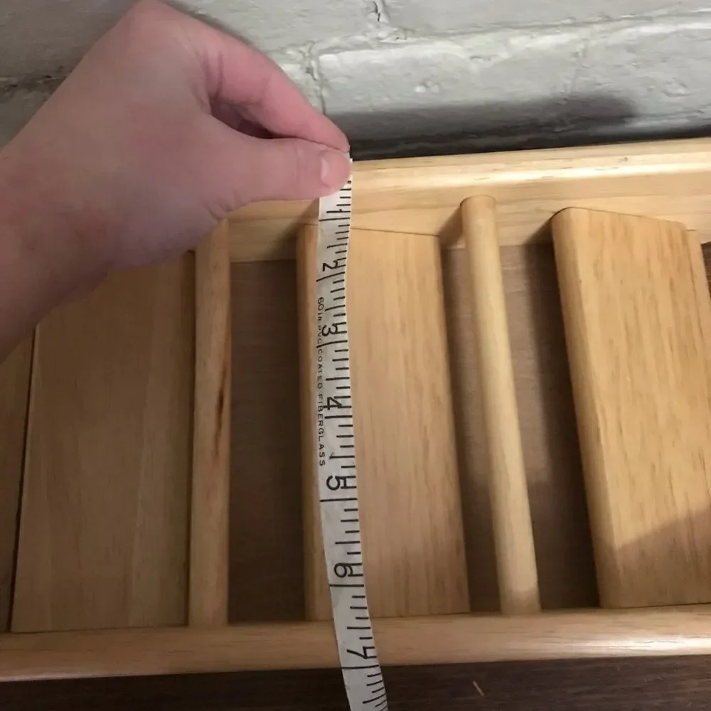 Three-slot Light Oak Mail Holder